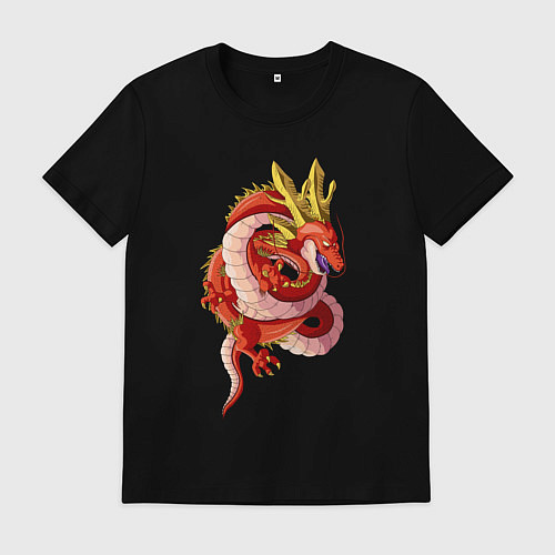Мужская футболка Кровавый дракон / Черный – фото 1