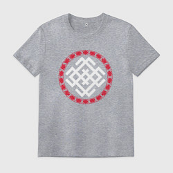 Мужская футболка Символ оберег белобога в кольце