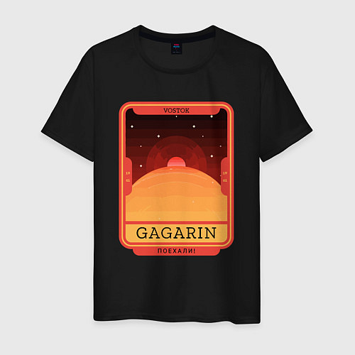 Мужская футболка Gagarin поехали / Черный – фото 1