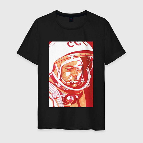 Мужская футболка Gagarin in red / Черный – фото 1