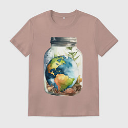 Мужская футболка Мир в банке - Земля