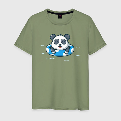 Мужская футболка Панда на чиле / Авокадо – фото 1