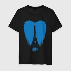 Футболка хлопковая мужская Blue Paris, цвет: черный