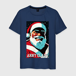 Футболка хлопковая мужская Arnold Schwarzenegger - Santa Claus, цвет: тёмно-синий