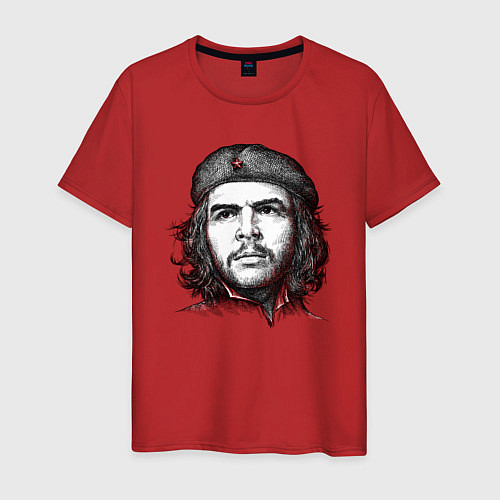 Мужская футболка Че Гевара портрет / Красный – фото 1