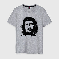 Футболка хлопковая мужская Портрет Че Гевары, цвет: меланж