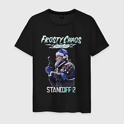Футболка хлопковая мужская Standoff 2 - Frosty Chaos, цвет: черный