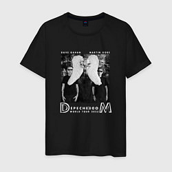 Футболка хлопковая мужская Depeche Mode - MM world tour, цвет: черный