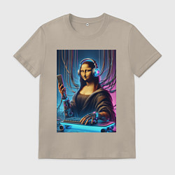 Мужская футболка Mona Lisa cyberpunk - fantasy