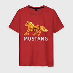 Футболка хлопковая мужская Mustang firely art, цвет: красный