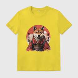 Мужская футболка Сиба ину, самурай