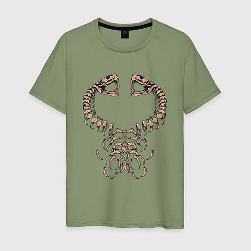 Мужская футболка Скелет змеи / Авокадо – фото 1