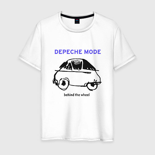 Мужская футболка Depeche Mode - Behind the wheel / Белый – фото 1