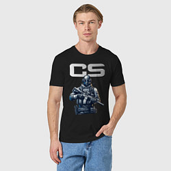 Футболка хлопковая мужская Counter Strike - stormtrooper, цвет: черный — фото 2