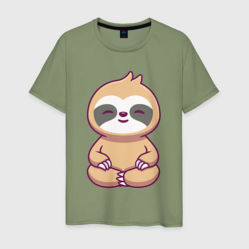 Мужская футболка Ленивец релакс / Авокадо – фото 1