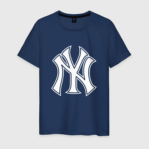 Мужская футболка New York yankees - baseball logo / Тёмно-синий – фото 1