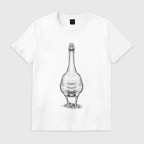 Мужская футболка Гусь во весь рост / Белый – фото 1