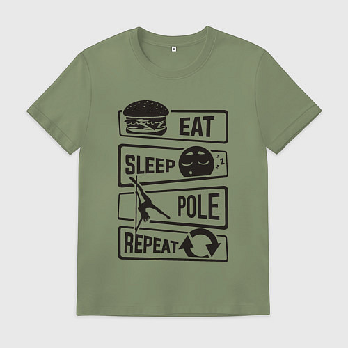 Мужская футболка Есть спать пилон / Авокадо – фото 1