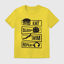 Мужская футболка Есть спать плавать