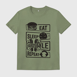 Мужская футболка Eat sleep hardstyle