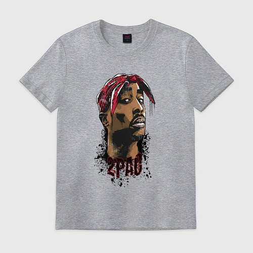 Мужская футболка 2 Pac / Меланж – фото 1