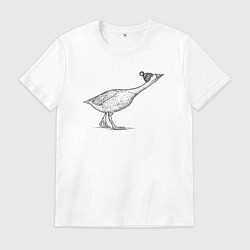 Мужская футболка Гусь в шапке атакует