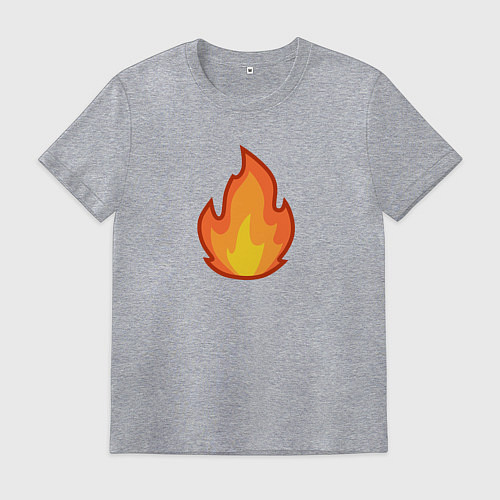 Мужская футболка Огонь эмодзи / Меланж – фото 1