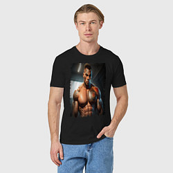 Футболка хлопковая мужская Майк Тайсон бокс, цвет: черный — фото 2