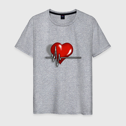 Мужская футболка Влюблённое сердце / Меланж – фото 1