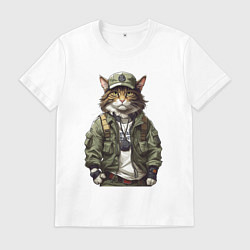 Мужская футболка Брутальный кот в форме