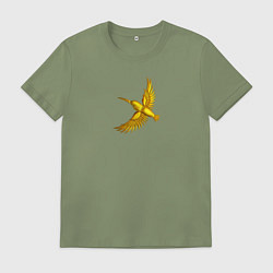 Мужская футболка Золотая птица удачи зимородок