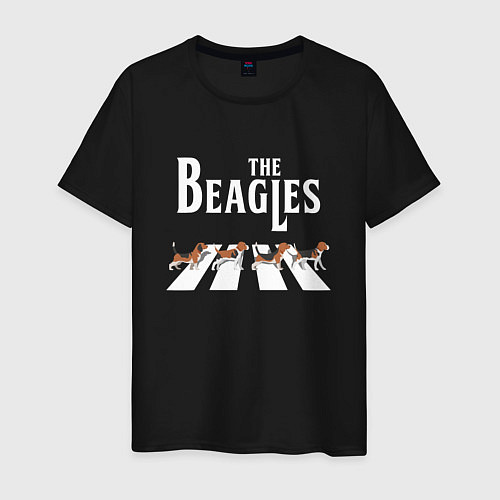 Мужская футболка Бигли The Beatles пародия / Черный – фото 1