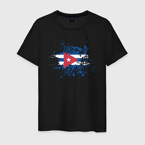 Мужская футболка Куба клякса / Черный – фото 1