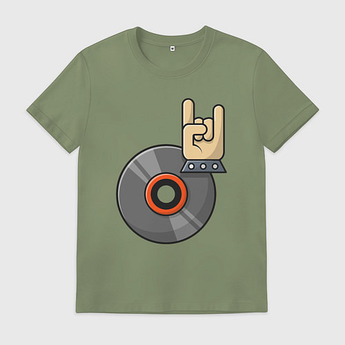 Мужская футболка Rock vinyl / Авокадо – фото 1