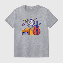 Мужская футболка Джазовый котик