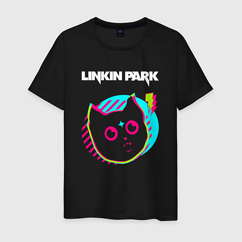 Мужская футболка Linkin Park rock star cat / Черный – фото 1