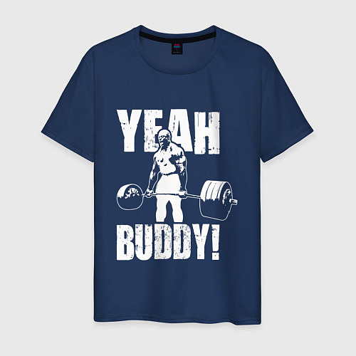 Мужская футболка Yeah buddy - Ронни Коулман / Тёмно-синий – фото 1
