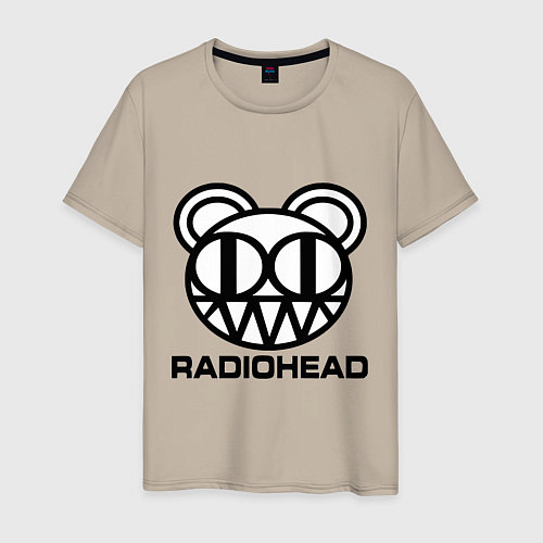 Мужская футболка Radiohead logo bear / Миндальный – фото 1