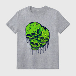 Мужская футболка Зелёные черепушки