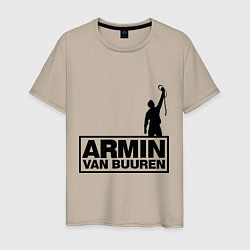 Футболка хлопковая мужская Armin van buuren, цвет: миндальный