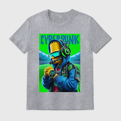 Мужская футболка Cyber Bart Simpson - ai art fantasy