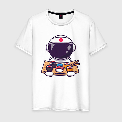 Мужская футболка Space sushi / Белый – фото 1