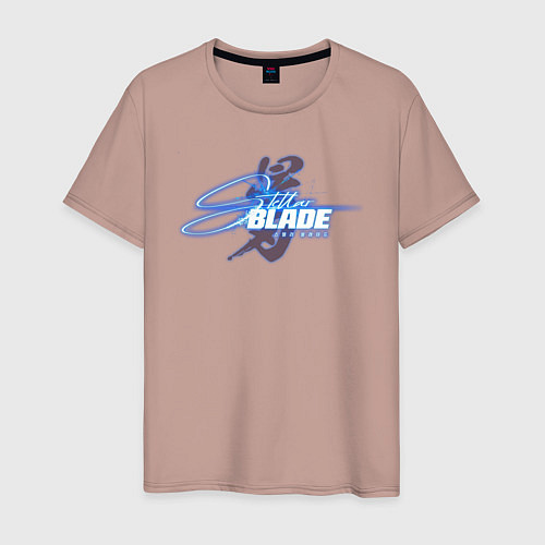 Мужская футболка Stellar blade logo / Пыльно-розовый – фото 1