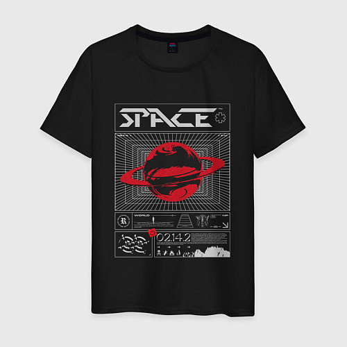 Мужская футболка Space streetwear / Черный – фото 1