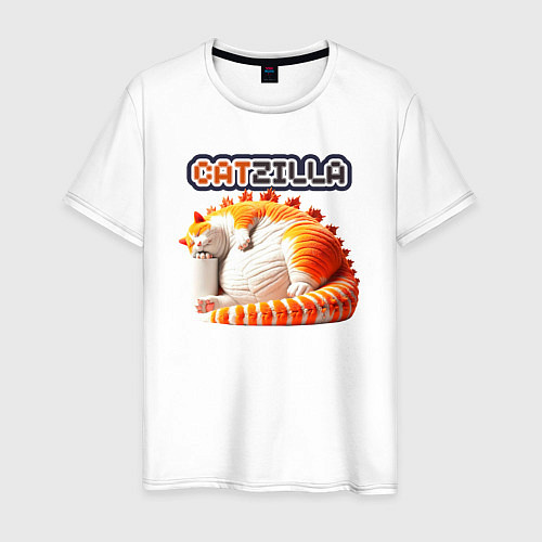 Мужская футболка Catzilla / Белый – фото 1