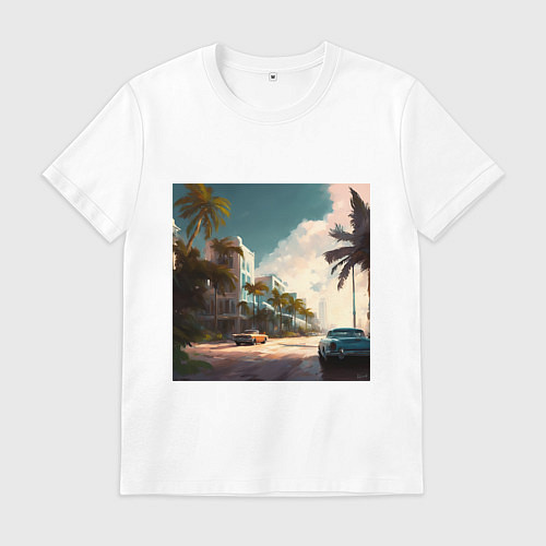 Мужская футболка Солнечный Майами / Белый – фото 1