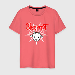 Футболка хлопковая мужская Sleepnot, цвет: коралловый