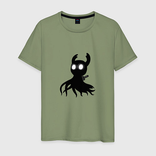 Мужская футболка Hollow Knight - маленький призрак / Авокадо – фото 1