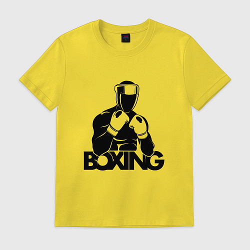 Мужская футболка Boxing art / Желтый – фото 1