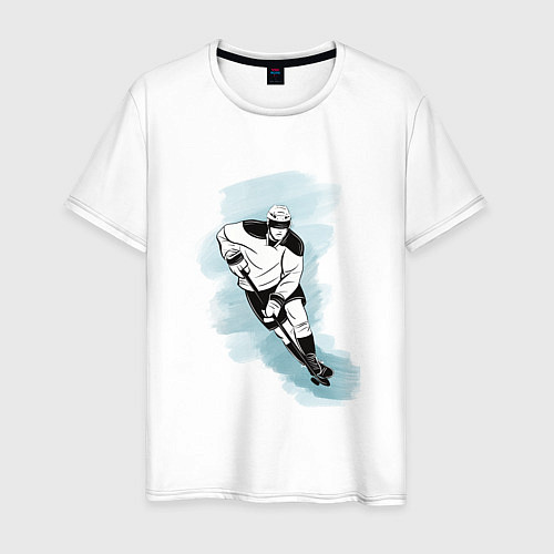 Мужская футболка Я играю в хоккей / Белый – фото 1